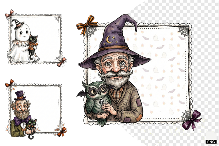 Halloween Quirky Frames PNG