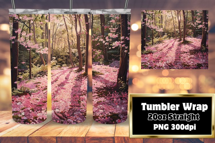 Vibrant 3D Summer Tumbler Wrap Sublimation Design