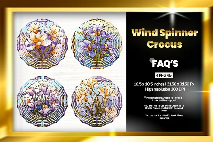 Crocus Wind Spinner Sublimation - 04 Variations