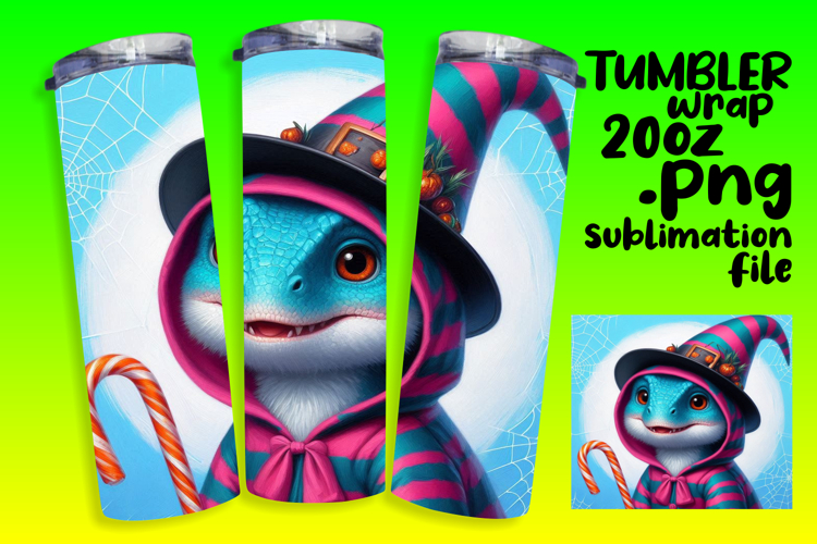 Charming 20oz Tumbler Design , Halloween Dino