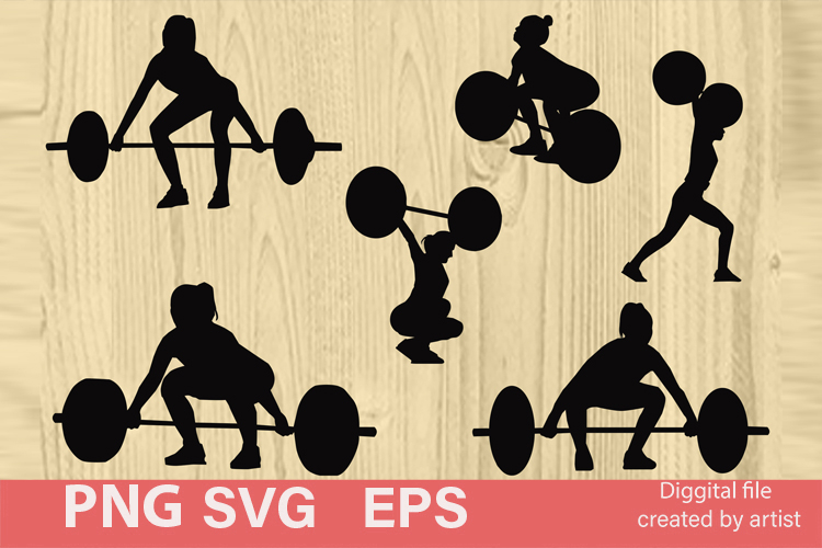 SVG weightlifters, SVG weightlifter silhouette,sport, bundle
