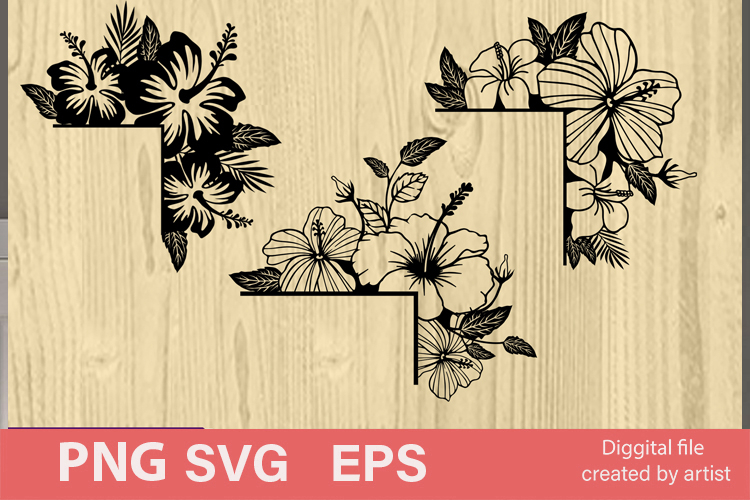 SVG flower door corners, SVG bird golok door corners, SVG