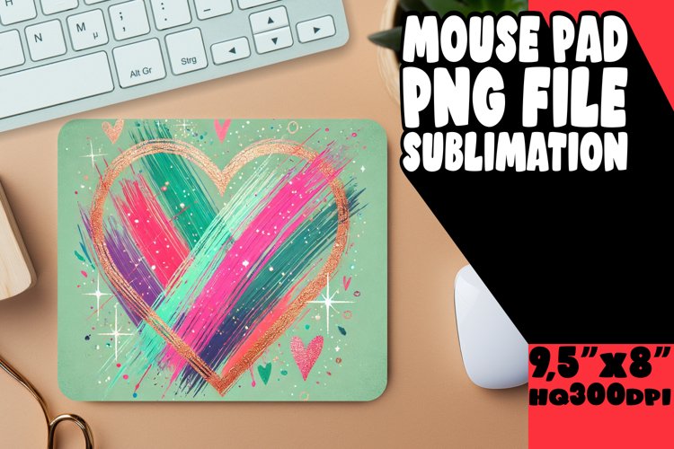 Cozy MOUSE MAT Creative Sublimation, Heart