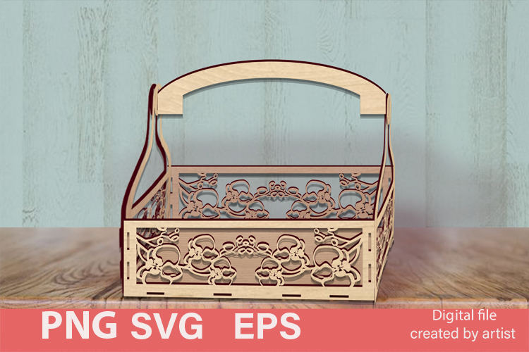Decorative box EPS SVG PNG, boho flower box EPS SVG PNG,