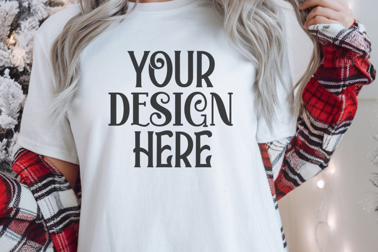 White Tshirt Mockup Image 6
