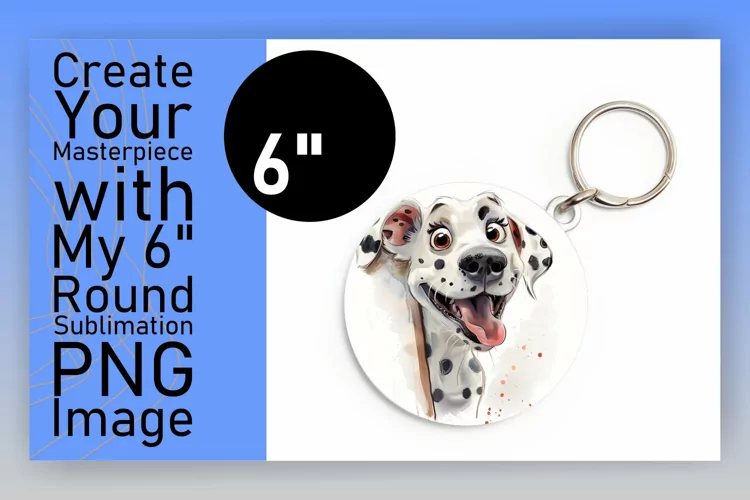 Whimsical Watercolor Dog Circle Lover Joyful Charm Keychain