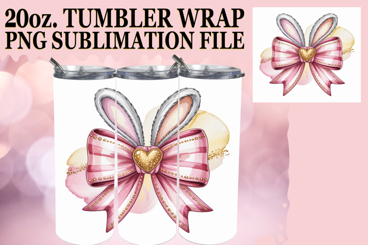 Gentle Moments 20oz tumbler wrap, Easter Bow