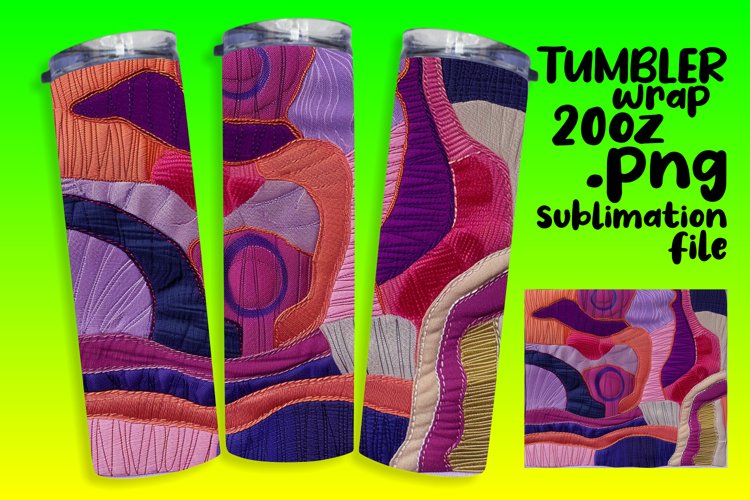Bold Embroidered Color Burst Tumbler Sleeve
