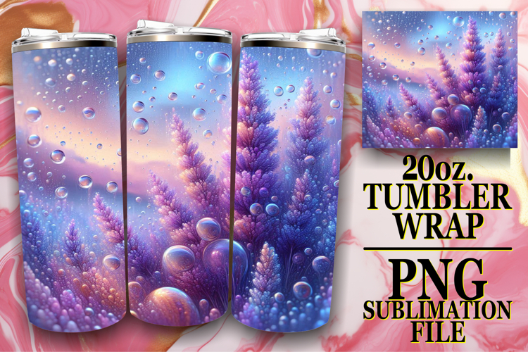 Blissful Moments 20oz tumbler wrap, 3D Flower