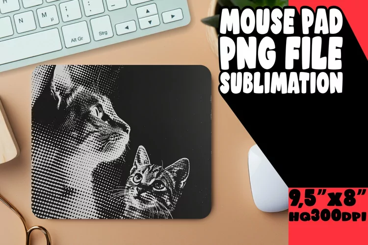 Lovely Cat Pattern Mouse Mat