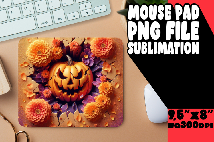 CHEERFUL DESK PAD PNG MAGIC, 3D Pumpkin
