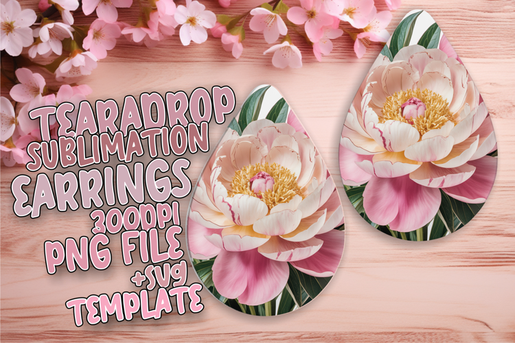 Stylish Teardrop Design for Earrings , Flowers