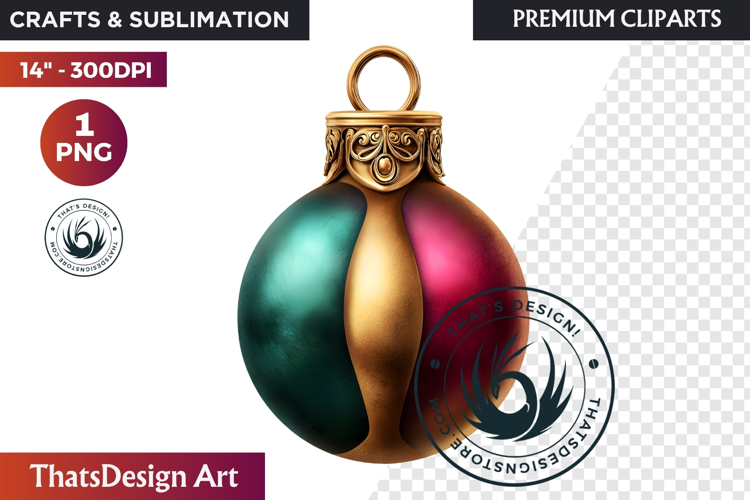 Christmas Baubles Clipart, Festive Holiday Ornaments PNG