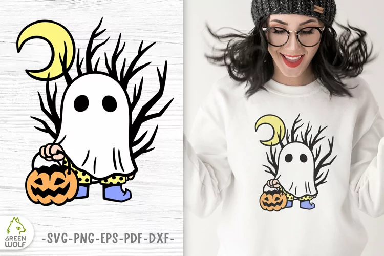 Cute halloween svg Cute ghost svg Layered halloween svg dxg