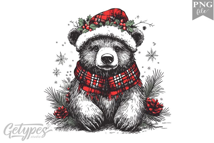 Christmas Bear Clipart Image 12