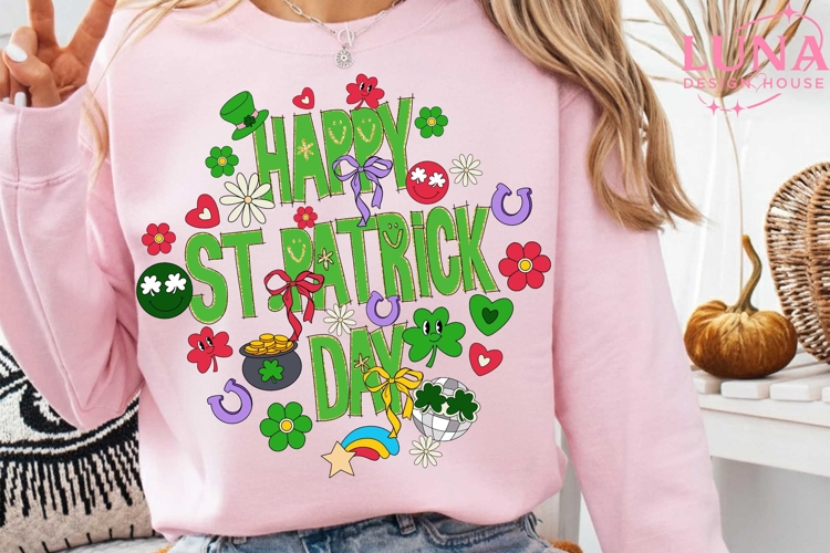 Happy St Patrick Day Png, Lucky Shamrock Png, Coquette Png