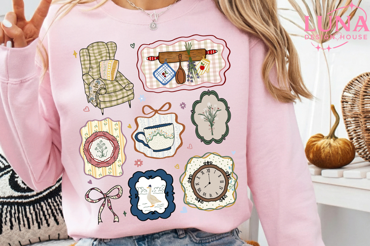 Grandma Core PNG, Hen in Nest Png, Vintage Style Cottagecore