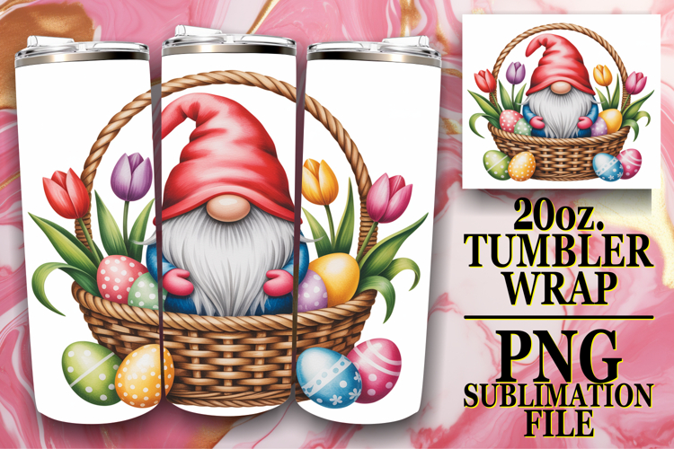 GIFT OF SERENITY 20oz TUMBLER WRAP, Easter Gnomes