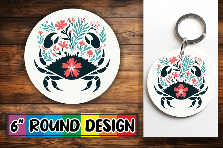 Radiant Circle Car Coasters PNG, Flower Animals
