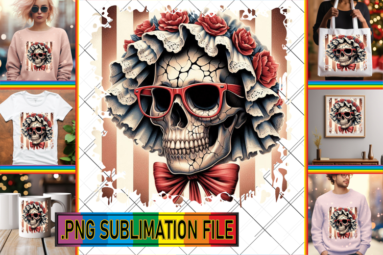 Whimsical TSHIRT PNG Designs, Skull