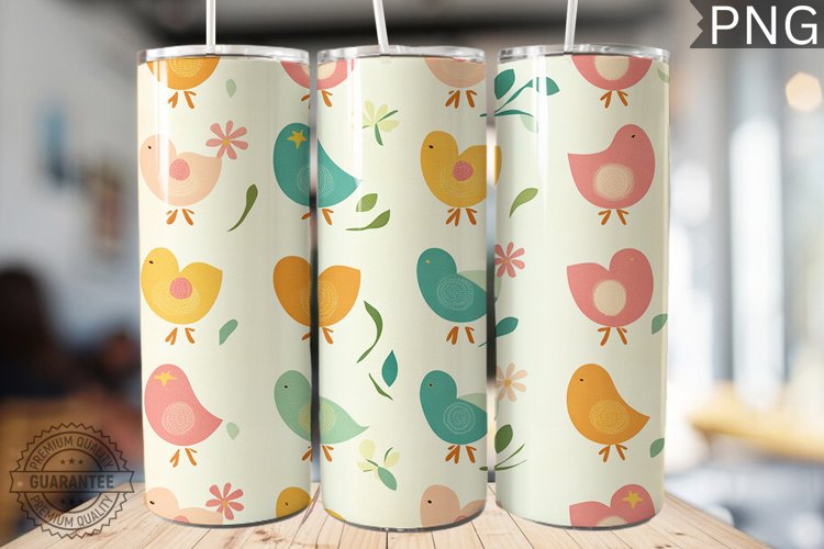 Spring Easter Tumbler Wrap - High Quality 300 Dpi