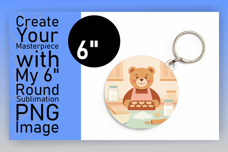 Creative Round Design Coaster Artwork , Cute Bear