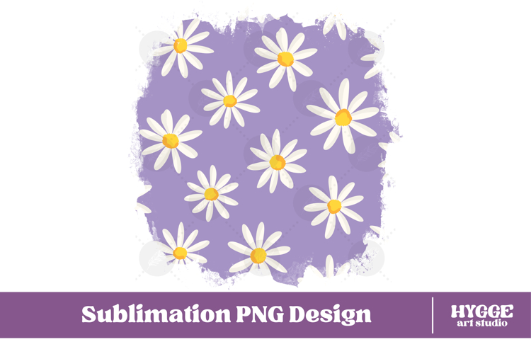 Retro Flowers Background Png Floral Paper Sublimation Splash