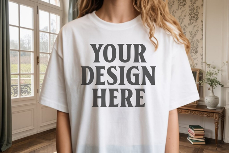 White Tshirt Mockup Image 7