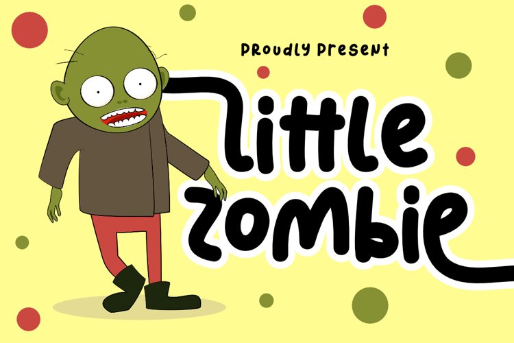 Little Zombie | A Cute Handwritten Display Font example image 1