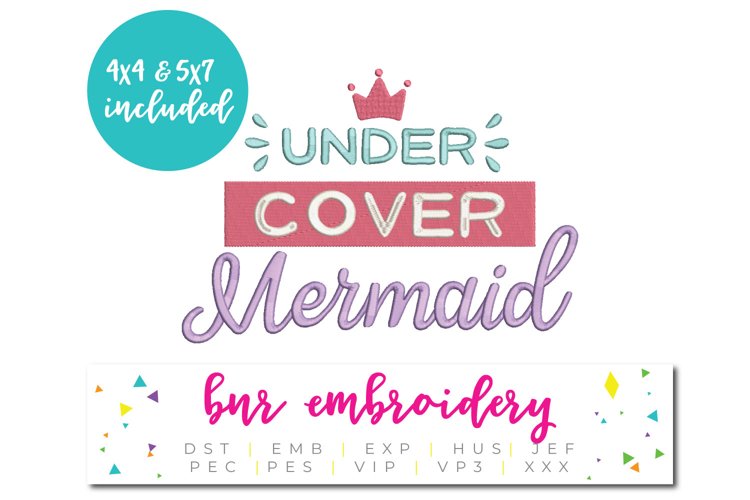 Mermaid Machine Embroidery Design example image 1