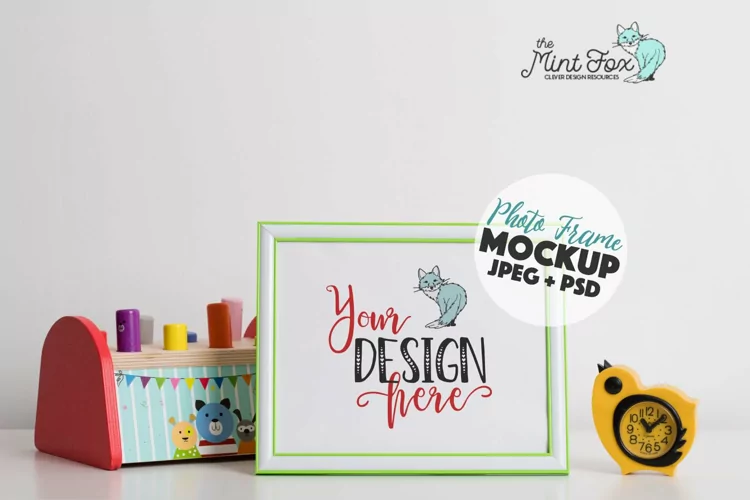 Children Photo Frame Mockup | Nursery Mock Up