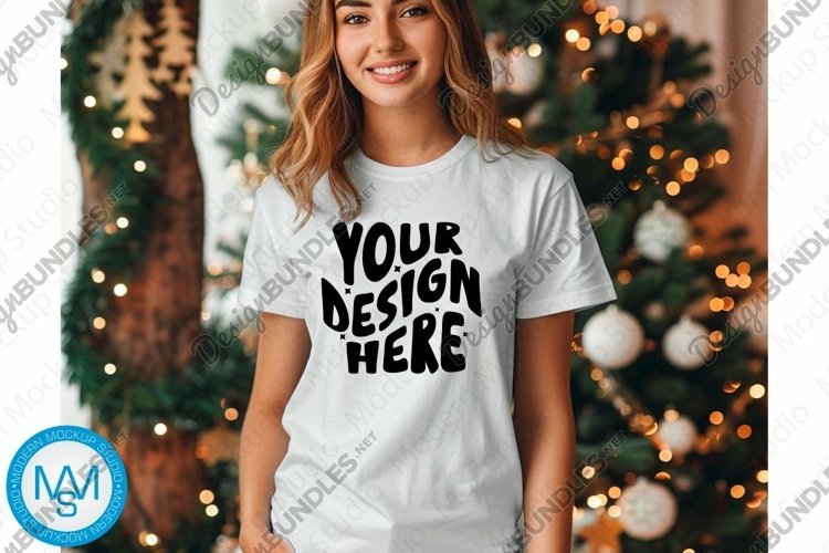 White Tshirt Mockup Image 17