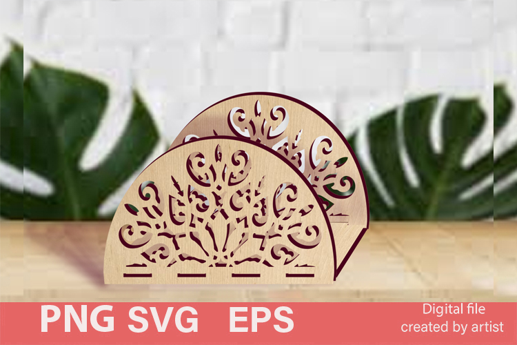 Carved napkin holder SVG, napkin organizer SVG, home decor,