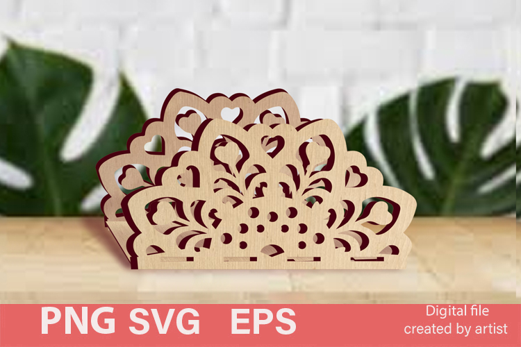 Carved napkin holder SVG, napkin organizer SVG, home decor,