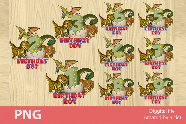 Dinosaurs birthday boy png, birthday dinosaurs png, bundle