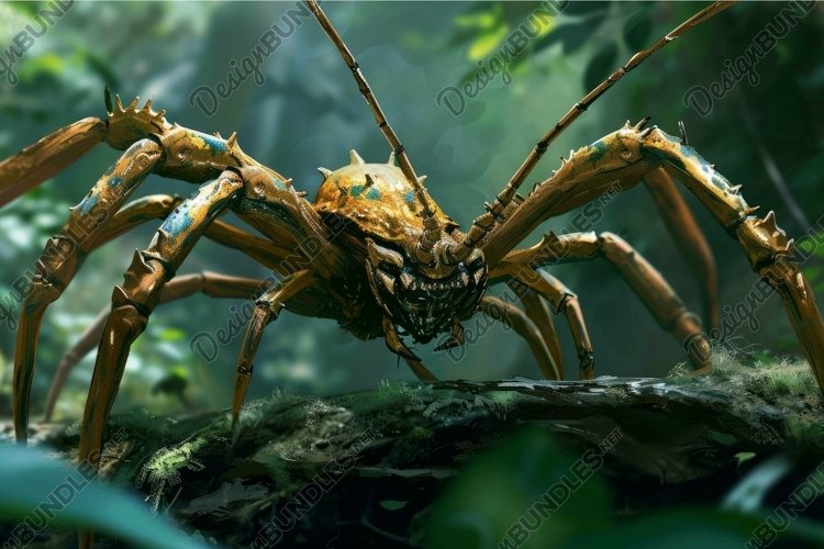Enigmatic Arthropod antient fantasy image. Generate Ai example image 1