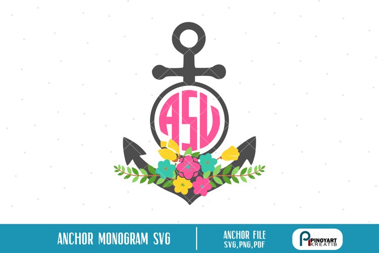 anchor monogram svg,anchor svg,anchor monogram,monogram svg example image 1