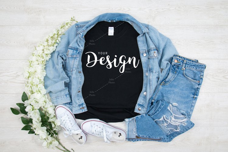 Black Tshirt Mockup Image 10