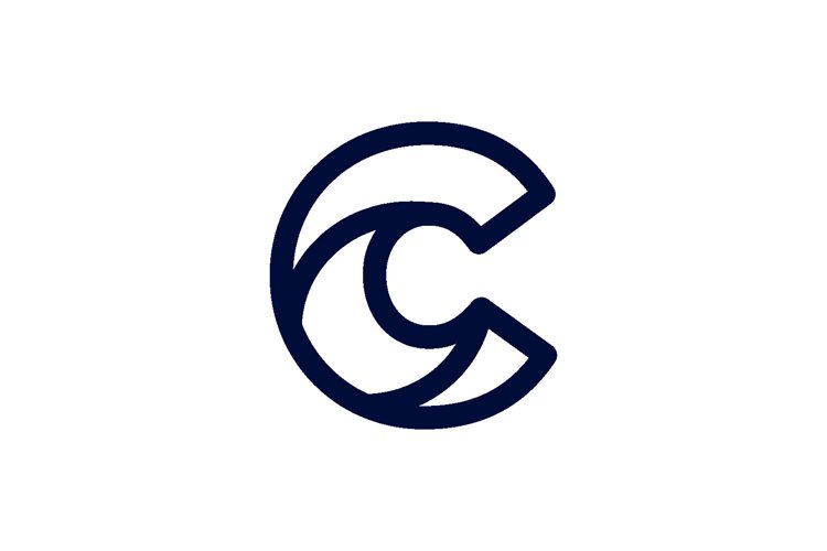 Monogram C initial logo design vector isolated
