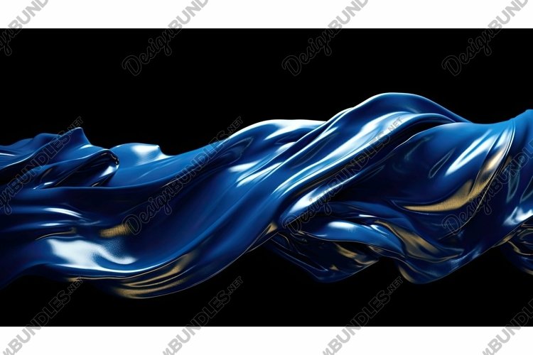 glossy paint stroke blue example image 1