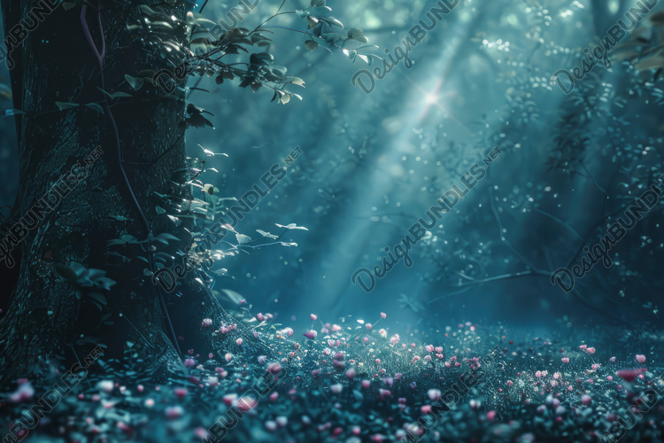 Serene Forest Scene Background Wallpaper