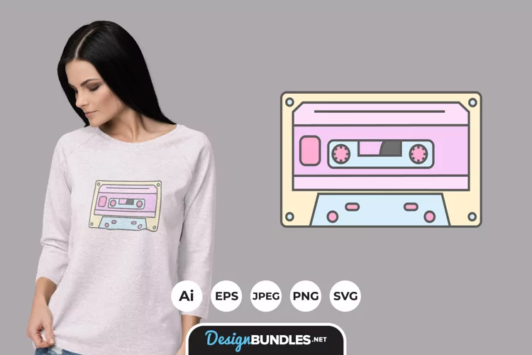 Retro Music Tapes for T-Shirt Design