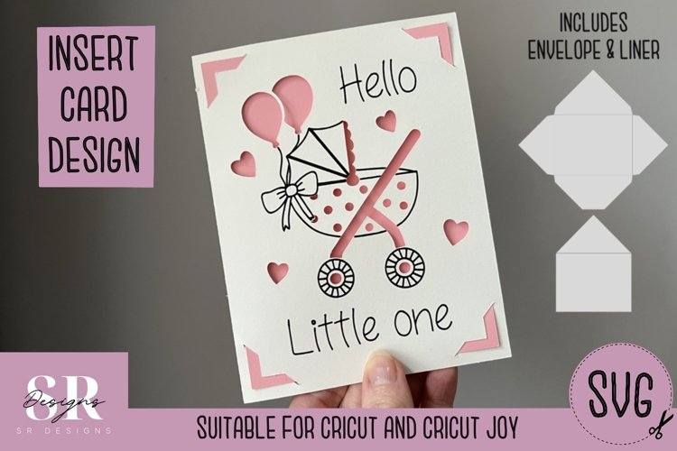 New baby card insert design| Paper cutting | Cricut Joy svg