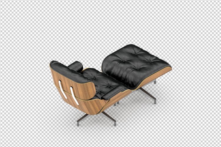 Isometric Arm Chair 3D isolated render