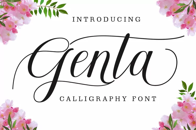 New Genta Font Calligraphy