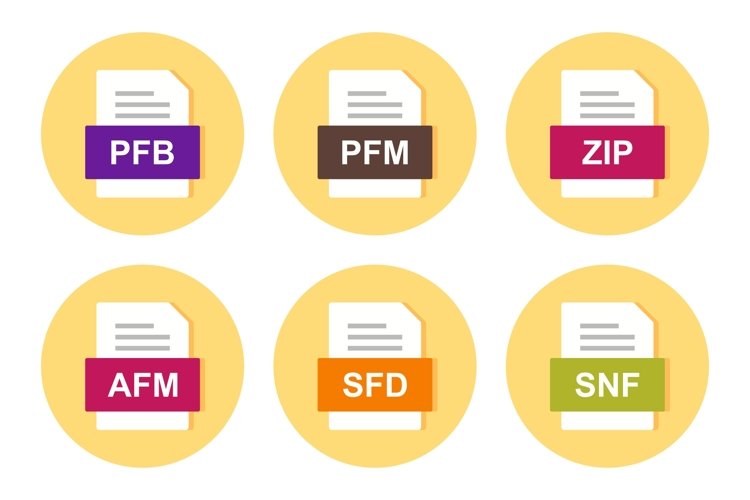 Set Of File Formats Icons example image 1