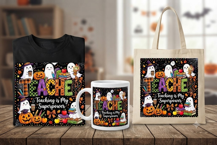 Halloween Teacher PNG | Teaching Is My Superpower Design