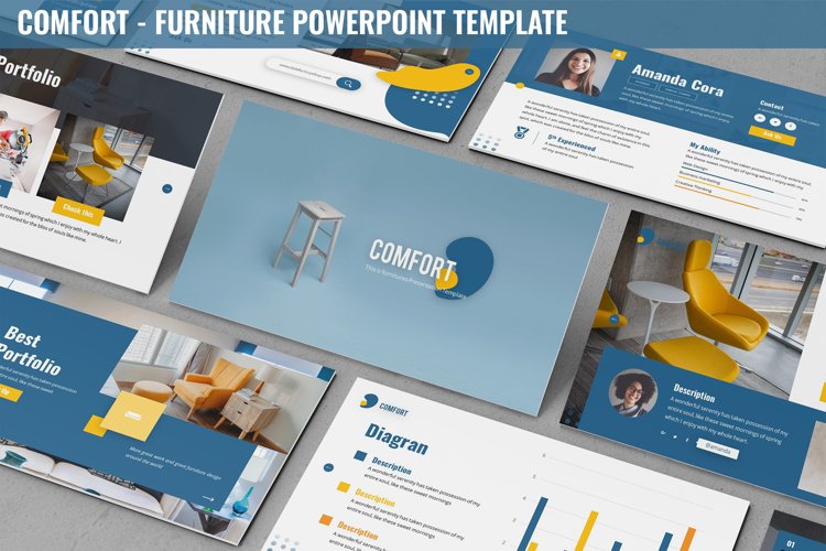 Comfort - Furniture Powerpoint Template example image 1