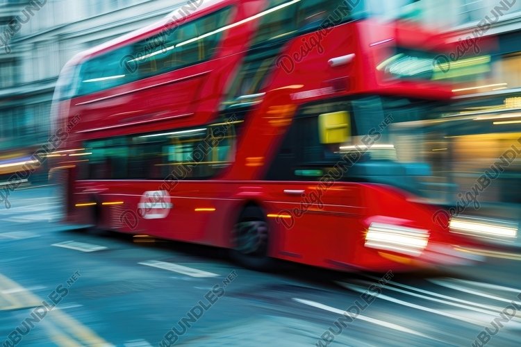 Motion Double Decker Bus Background Wallpaper example image 1