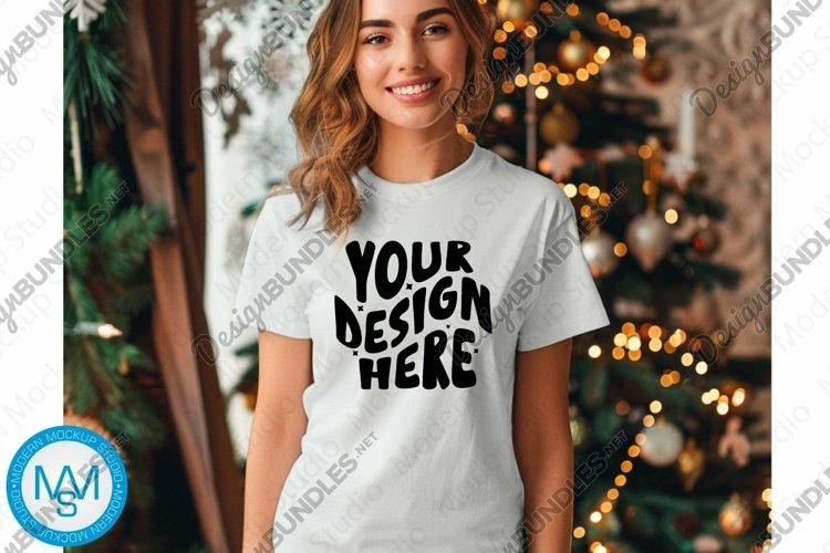 White Tshirt Mockup Image 15